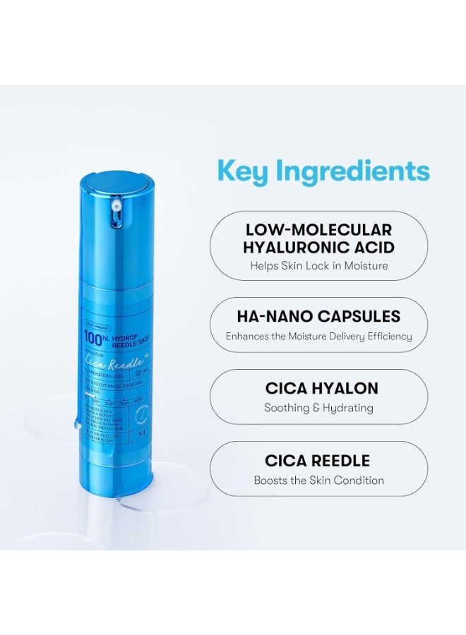 VT Hydrop Reedle Shot 100hL, Hyaluronic Acid Microneedling Serum, Intensive Hydrating & Moisturizing Exosome, Soft & Glass Skin, Korean Skin Booster1.69 Fl Oz.(50ml) - Image 4